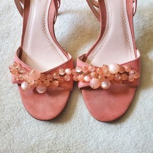 PINK STRAPPY HEELS WITH BEADS 💗